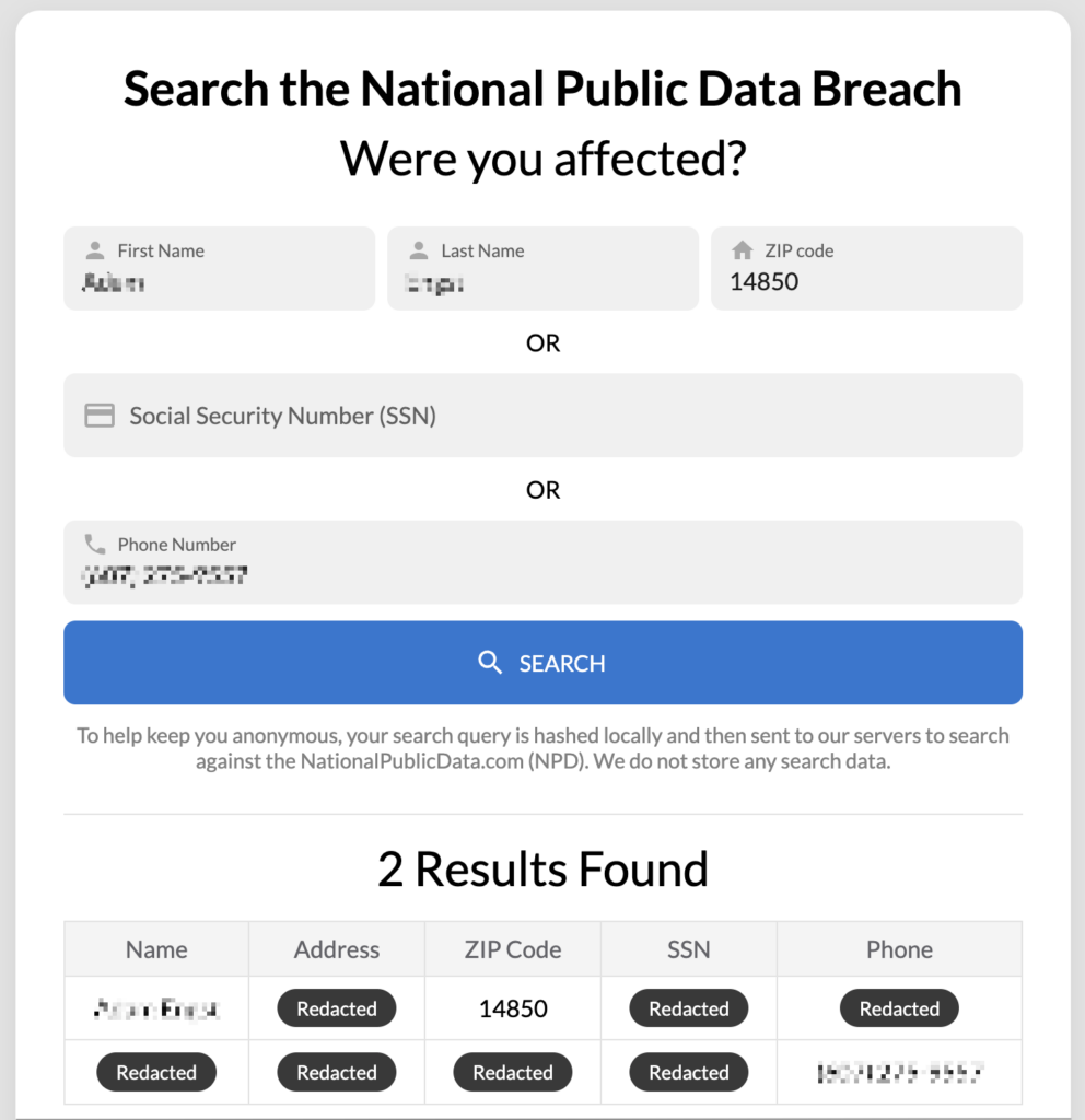 Checking NPD Breach status.